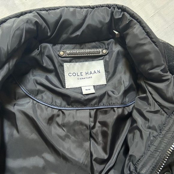 Cole haan NWT Wool trim puffer Mens Jacket M - Picture 4 of 6